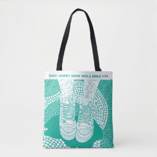 Tote Bag Graphique de ligne moderne et brillante personnali