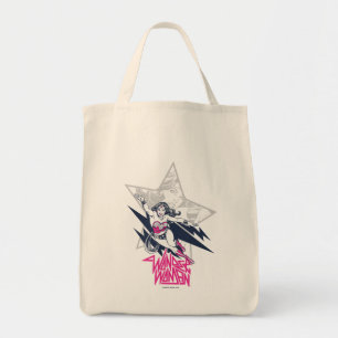 Tote Bag Graphique de personnage volant Glam Rock Wonder Wo