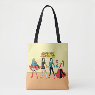 Tote Bag Graphique de poupée en papier supergirl
