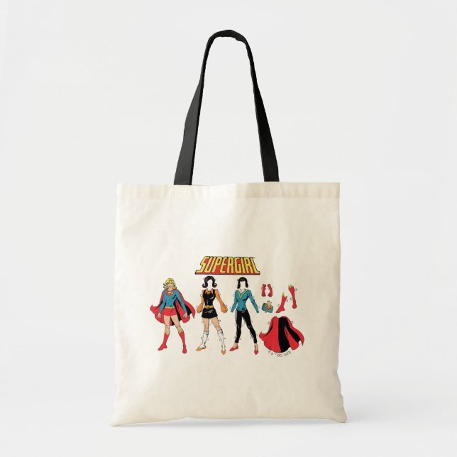 Tote Bag Graphique de poupée en papier supergirl (Devant)