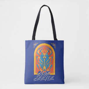 Tote Bag Graphique de Talavera de scarabée bleu