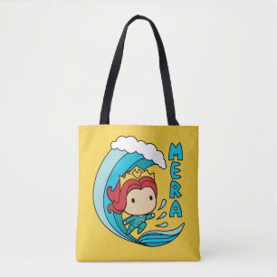 Tote Bag Graphique de vague d'équitation d'Aquaman Chibi
