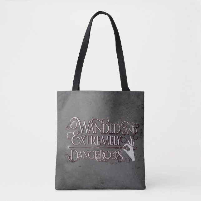 Tote Bag Graphique Débordé Et Extrêmement Dangereux - Blanc (Devant)