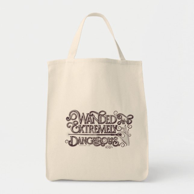 Tote Bag Graphique Débordé Et Extrêmement Dangereux - Blanc (Devant)