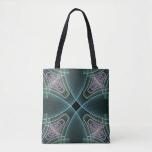 Tote Bag Graphique géométrique Turquoise moderne