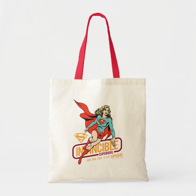 Tote Bag Graphique rétro-invincible Supergirl (Devant)
