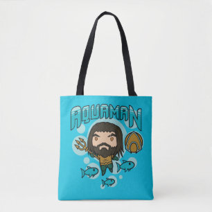 Tote Bag Graphique sous-marin d'Aquaman Chibi Aquaman