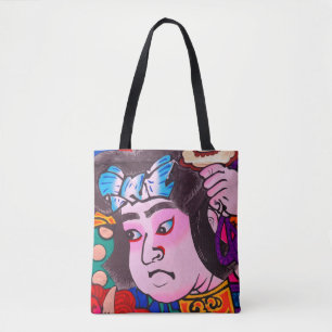 Tote Bag Graphique sur Kiteart traditionnel japonais, cerf-