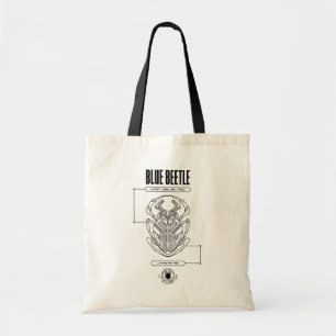 Tote Bag Graphique technique du scarabée bleu