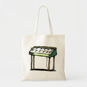 Tote Bag Graphique vintage de conception de piano d'organe