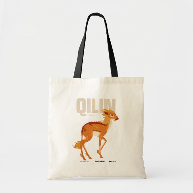 Tote Bag Graphique Vintage Qilin (Devant)