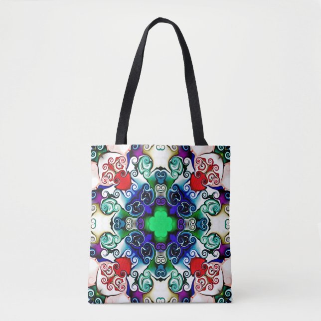 Tote Bag Graphiques informatiques. Illustration d'un flo ab (Devant)