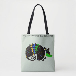 Tote Bag Graphisme à trois bandes ARMADILLO - Faune - Natur