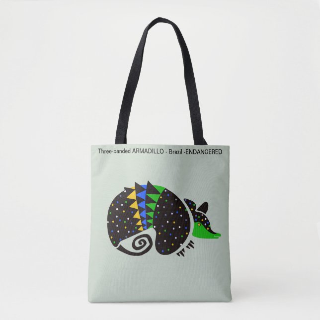 Tote Bag Graphisme à trois bandes ARMADILLO - Faune - Natur (Devant)