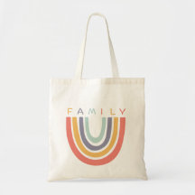 Graphisme arc-en-ciel fantaisiste Boho pour la fam