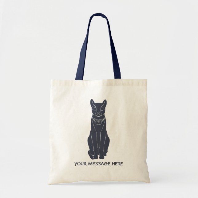 Tote Bag Graphisme de la déesse de chats égyptienne Bastet (Devant)