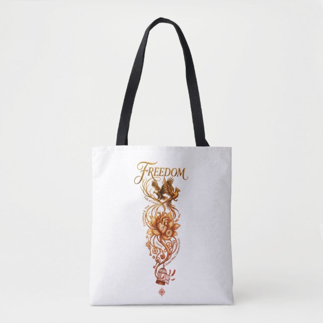Tote Bag Graphisme de ligne verticale Sérénité spirituelle  (Devant)