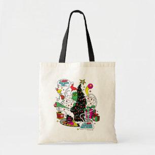 Tote Bag Graphisme de Noël coloré de Grinch