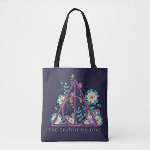 Tote Bag Graphisme des hirondelles mortes florales