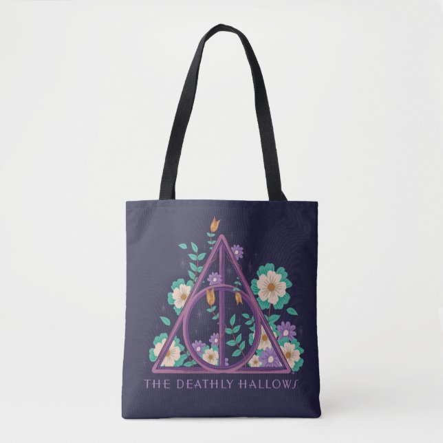 Tote Bag Graphisme des hirondelles mortes florales (Devant)
