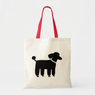 Tote Bag Graphisme du chien de caniche noir