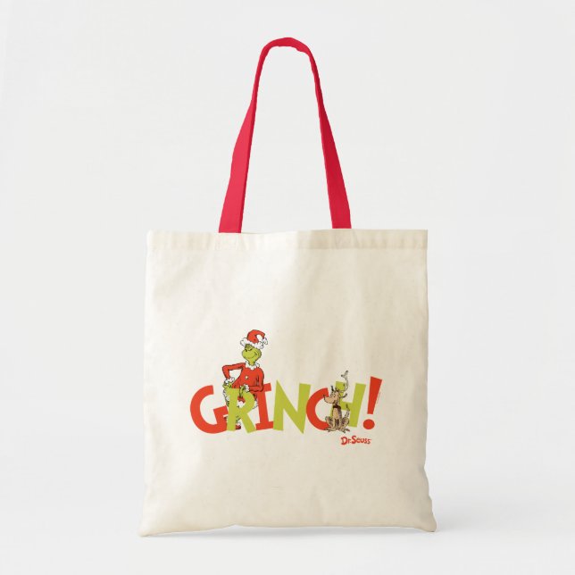 Tote Bag Graphisme du logo du personnage Grinch ! (Devant)