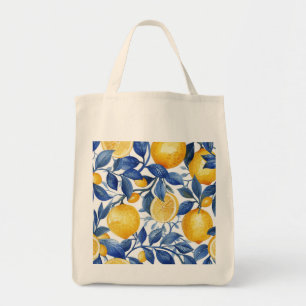 Tote Bag Gras Bleu Italien Positano Lemon