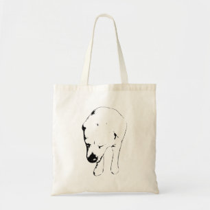 Tote Bag Gras Labrador Lines, Joyeux Tête Tilt