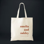 Tote Bag Gras Minimaliste Rust Fall Retro Mariage personnal<br><div class="desc">Gras Minimaliste Rust Fall Rétro Simple Sac fourre-tout de mariage personnalisé</div>