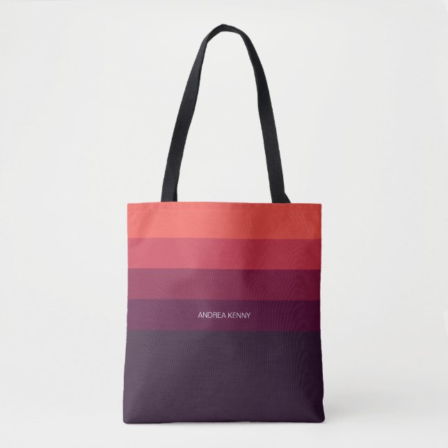 Tote Bag Gras Ombre rouge personnalisé (Devant)