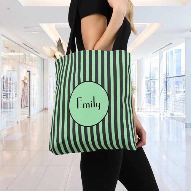 Tote Bag Gras vert et noir bande personnalisée (Créateur téléchargé)