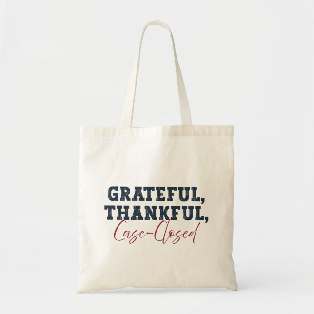 Tote Bag Grateful Merci Coque fermé - Avocat Thanksgiving (Devant)