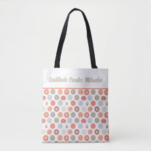 Tote Bag Gratitude crée des miracles Thanksgiving Fourre-to