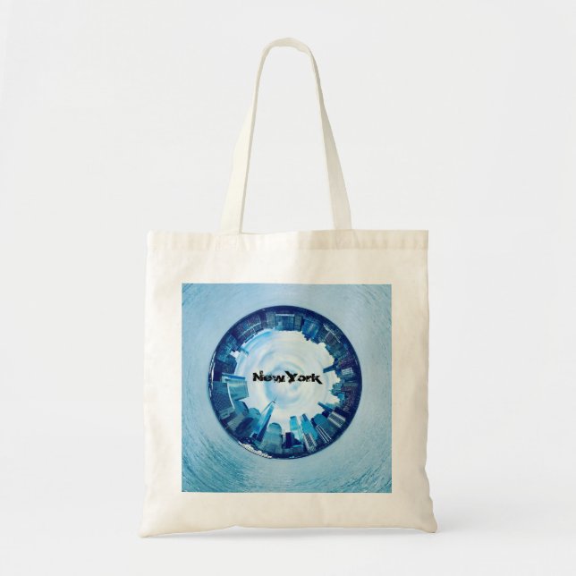 Tote Bag gratte-ciel new york en rond (Devant)