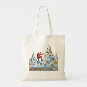 Tote Bag Gravé Aliments Supermarché Climber Minimaliste
