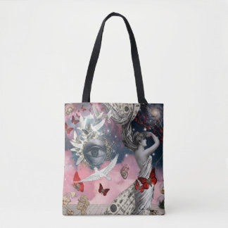Tote Bag Gravure antique surréaliste Dadaïsme Art de collag