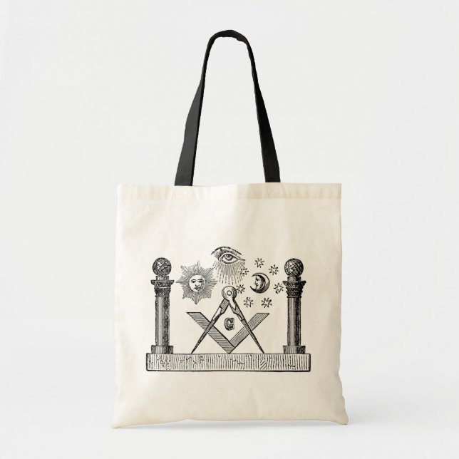 Tote Bag Gravure maçonnique G Kenning du 19e siècle (Devant)