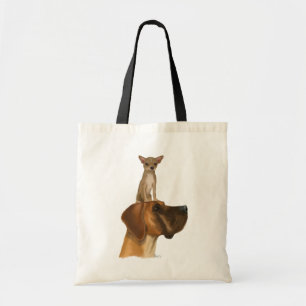 Tote Bag Great Dane et Chihuahua 2
