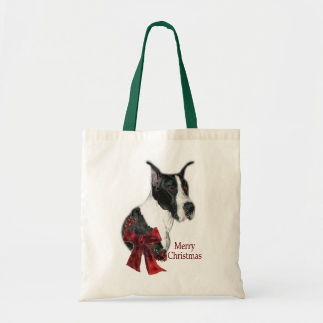 Tote Bag Great Dane Mantle Cadeaux de Noël (Devant)