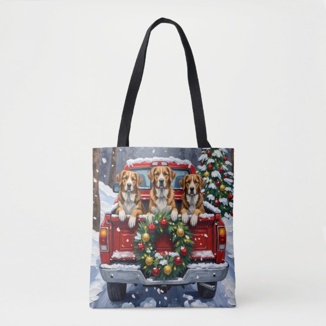 Tote Bag Greater Swiss Mountain Dog Christmas Red Truck (Devant)