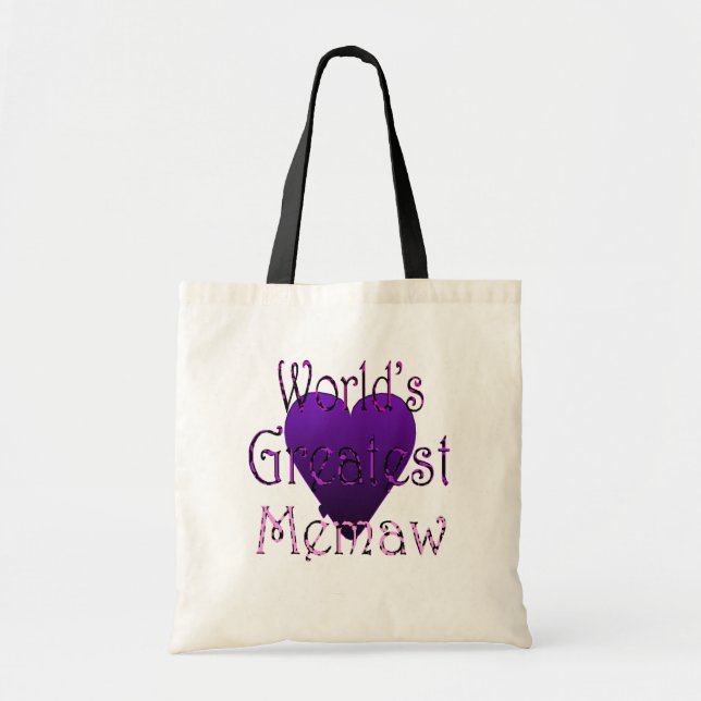 Tote Bag greatest.memaw (Devant)