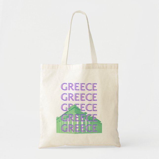 Tote Bag Grèce, Athènes Travel Art (Devant)