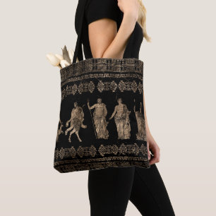 Tote Bag Greek Deities and Meander key ornament
