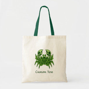 Tote Bag Green crab Celtic Knot