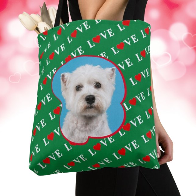 Tote Bag Green LOVE Heart (Créateur téléchargé)
