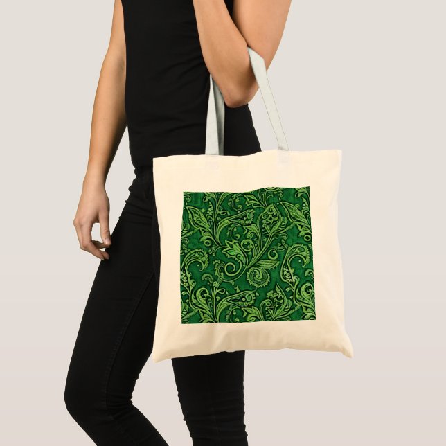 Tote Bag Green Paisley Ivy : (Devant (produit))
