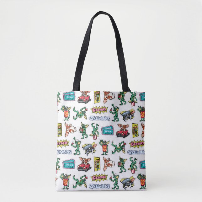 Tote Bag Gremlins™ Autocollants Drôle Motif (Devant)