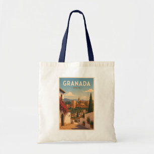Tote Bag Grenade Espagne Alhambra Illustration Art de voyag