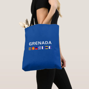 Tote Bag Grenade Nautique Marines Drapeaux de Voile Couleur