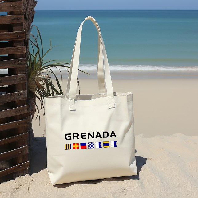 Tote Bag Grenade Nautique Pavillon Maritime (Créateur téléchargé)
